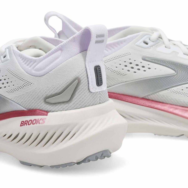 Women's Glycerin 23 Lace Up Wide Performance Sneaker - White/Harbor Mist/Metallic