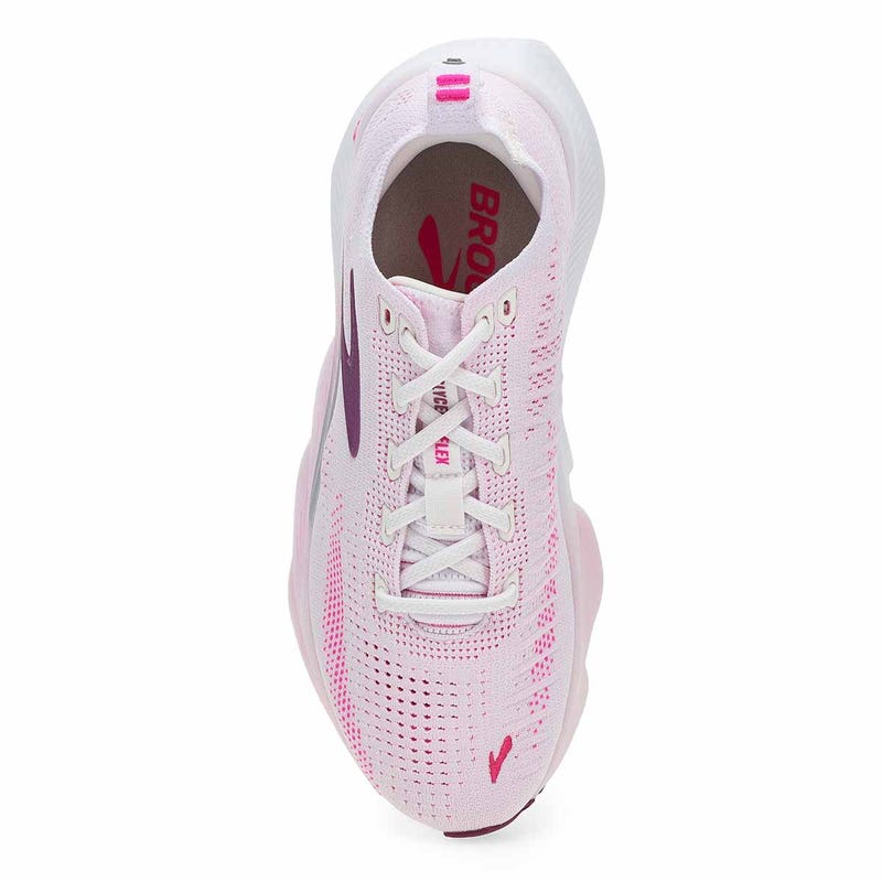 Baskets de performance à lacets GLYCERIN FLEX, blanc/rose/argyle, femmes