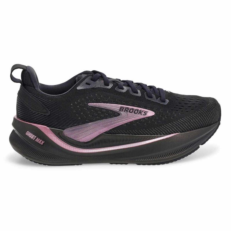 Women's Ghost Max 4 Lace Up Performance Sneaker - Black/Rose Gold