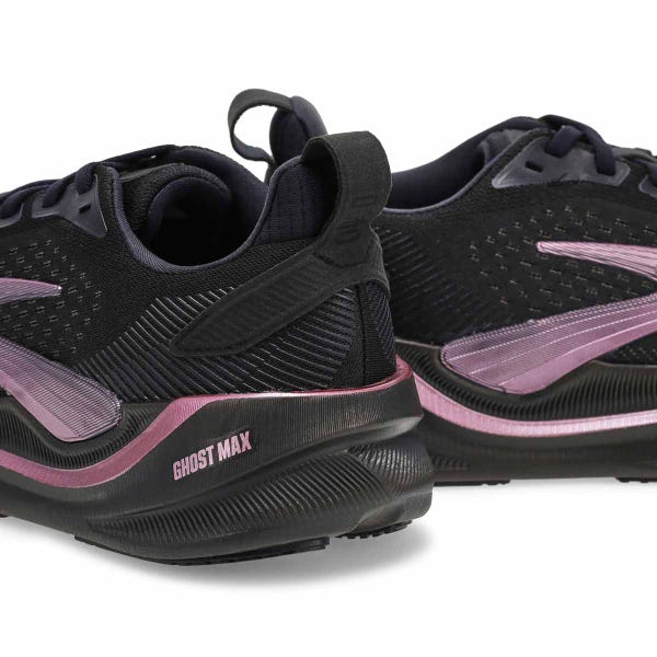Women's Ghost Max 4 Lace Up Performance Sneaker - Black/Rose Gold