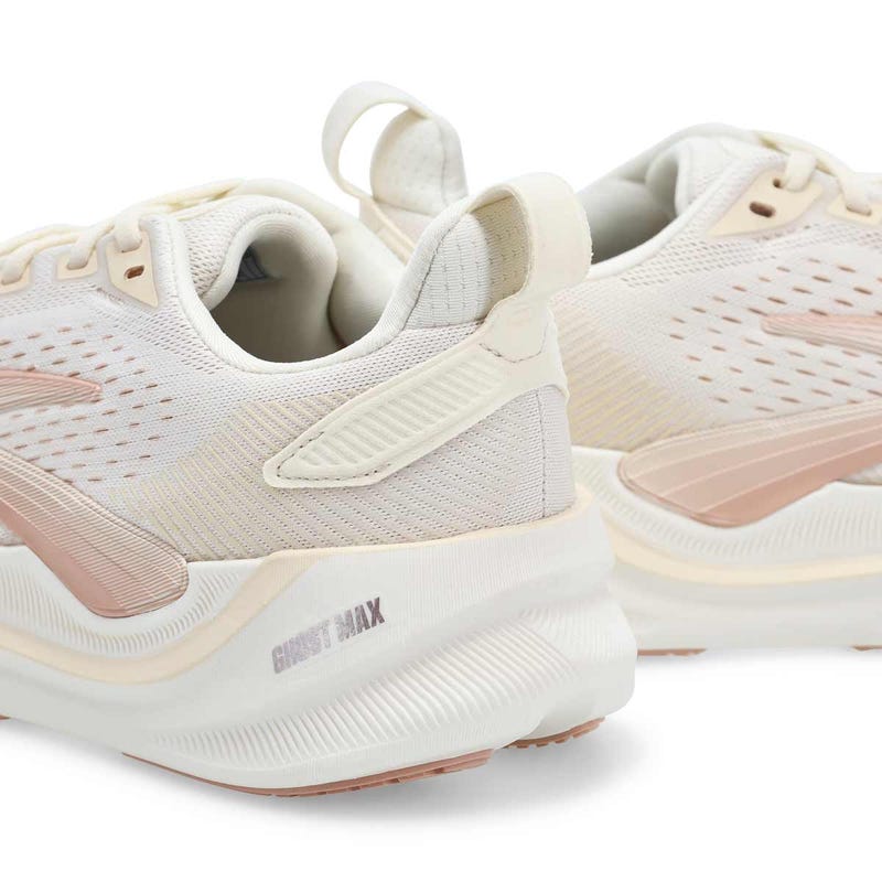 Women's Ghost Max 4 Lace Up Performance Sneaker - Arctic Wolf/Rose/Coconut
