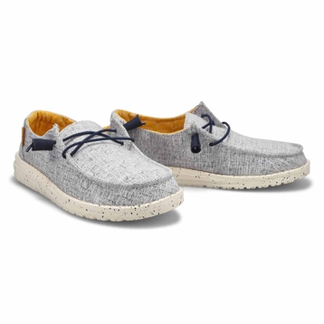 Women's Wendy Chambray Casual Shoe - White Blue