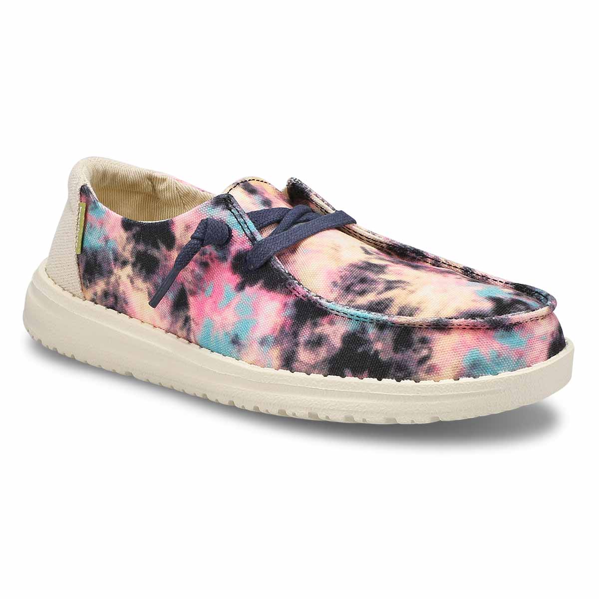 Flâneur décontracté WENDY, imprimé tie-dye marine/rose, femmes