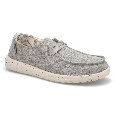 Lds Wendy Linen Casual Shoe - Iron