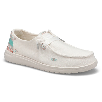 Lds Wendy Flora Casual Shoe - Lily White