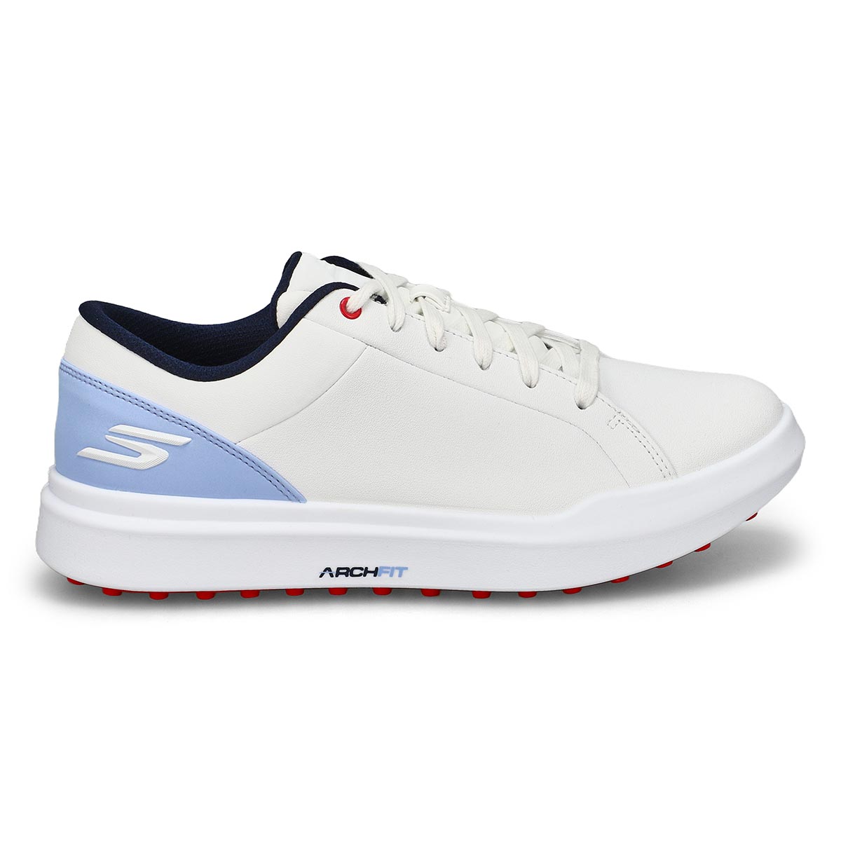 Lds Go Golf Drive 6 Lace Up Golf Shoe - White/Light Blue