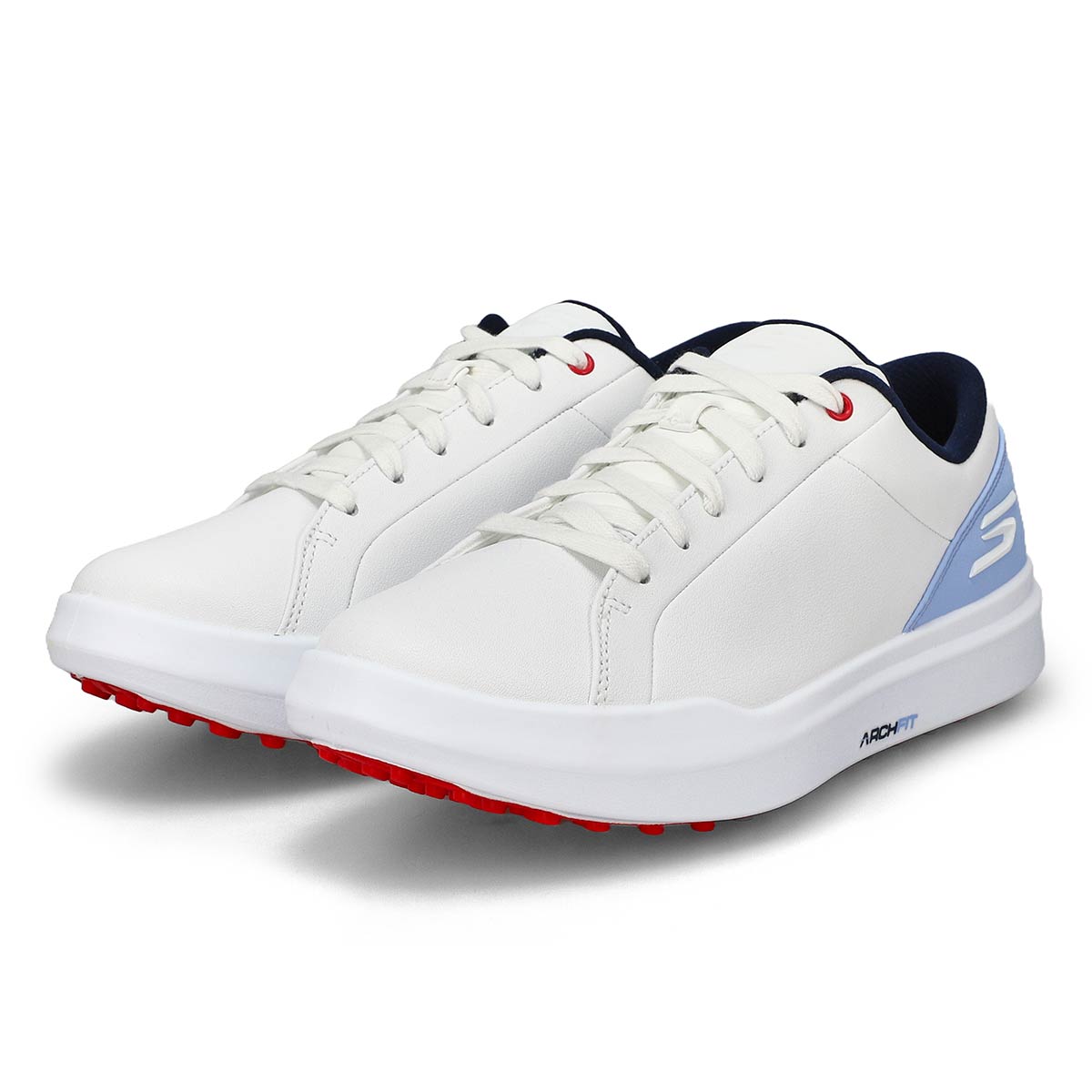 Lds Go Golf Drive 6 Lace Up Golf Shoe - White/Light Blue