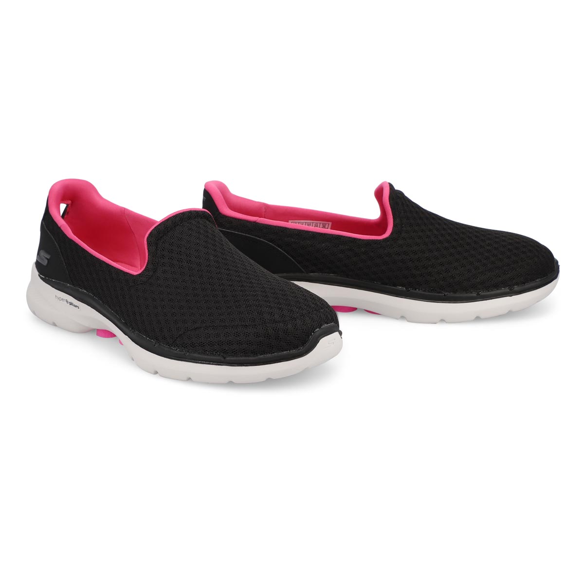 Women's Go Walk 6 Slip On Sneaker - Black/Pink