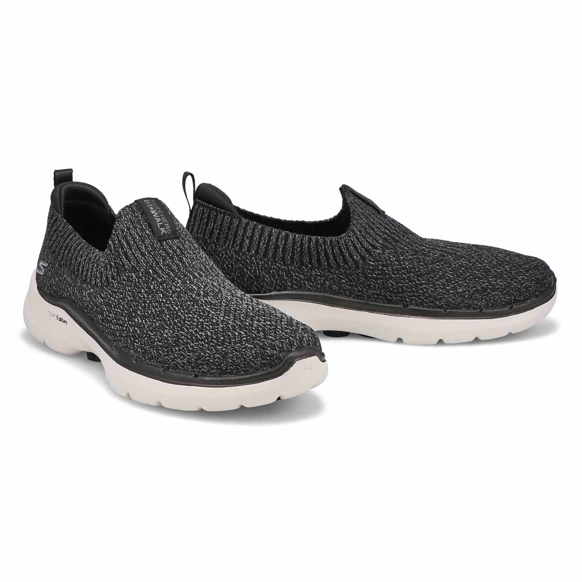 Women's GOwalk 6 Slip On Sneaker - Black/Grey