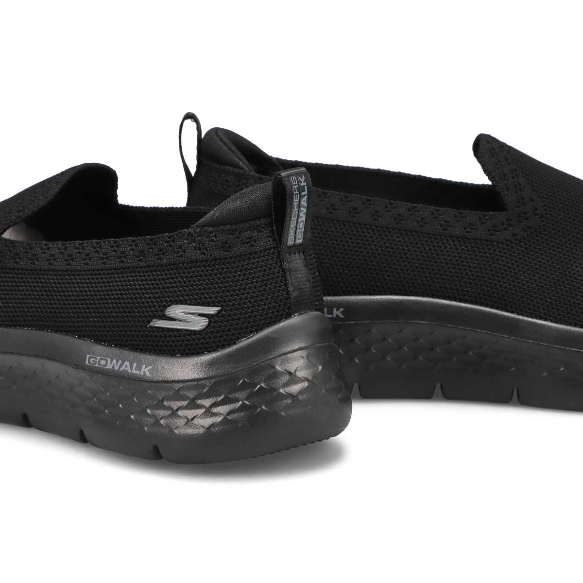 Women's Go Walk Flex Slip On Wide Sneaker - Black/Black