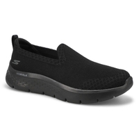 Women's Go Walk Flex Slip On Wide Sneaker - Black/Black