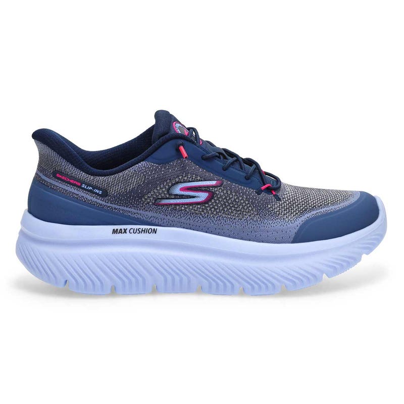 Women's Go Walk Max Cushioning Hyper Burst Slip-Ins Sneaker - Navy/Pink