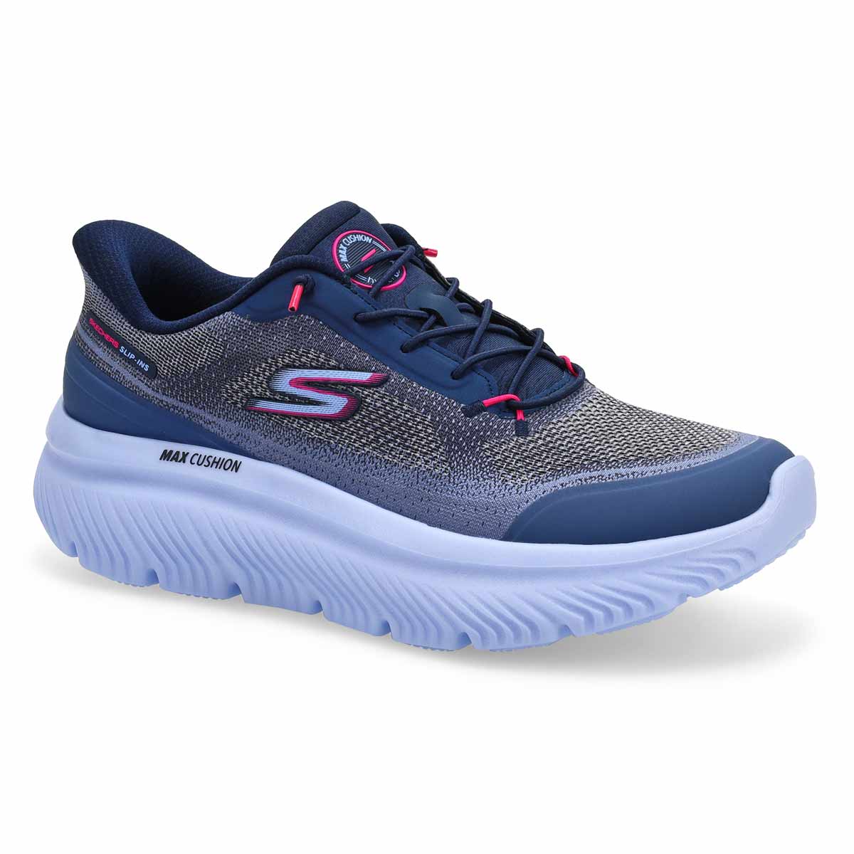 Women's Go Walk Max Cushioning Hyper Burst Slip-Ins Sneaker - Navy/Pink