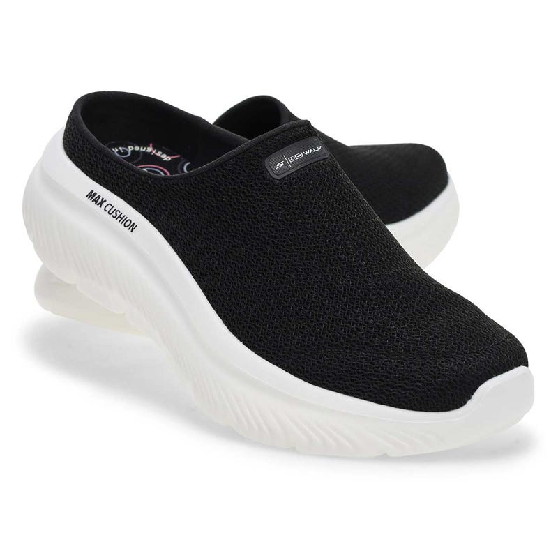 Women's  Go Walk Max Cushioning Hyper Burst Openback Sneaker - Black