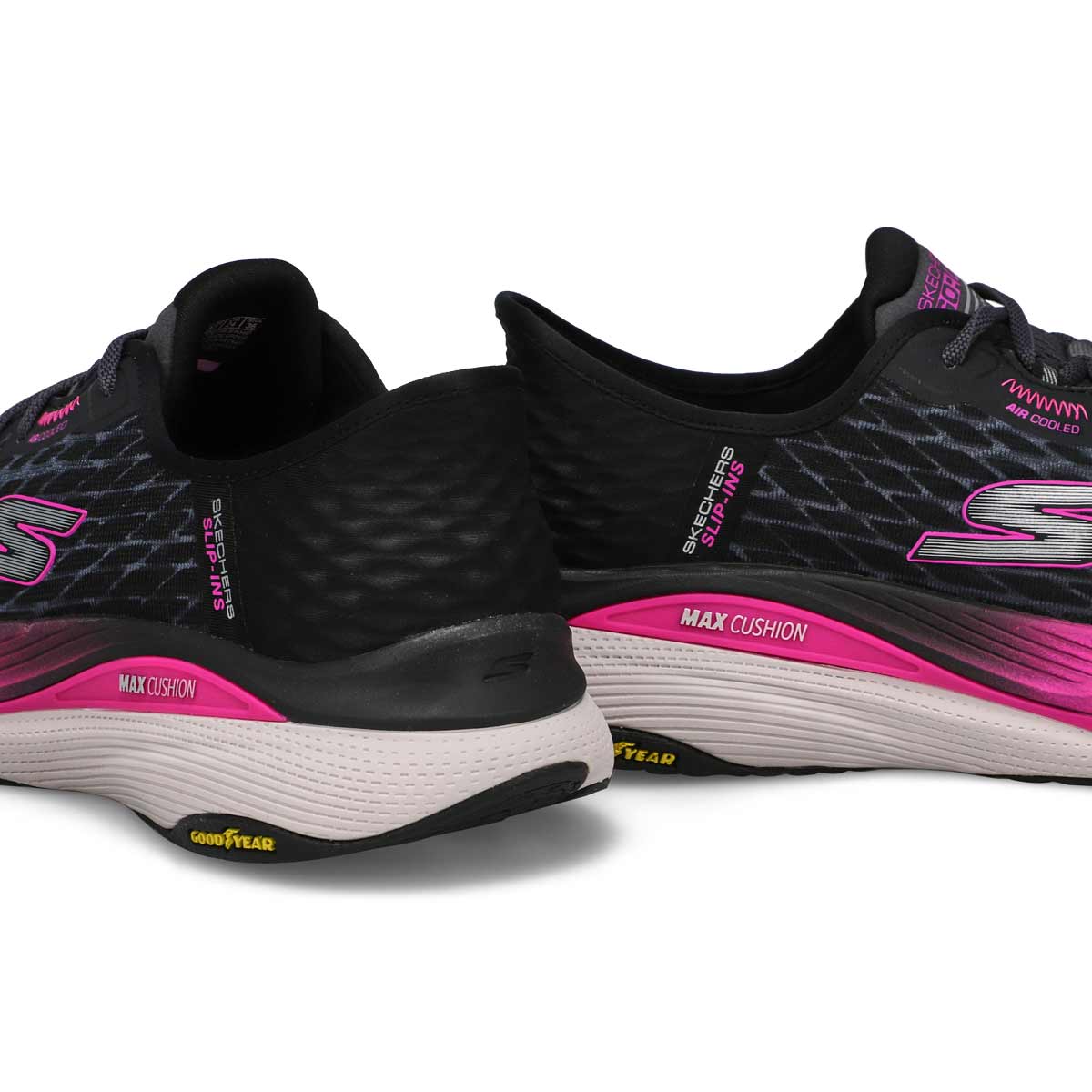 Women's Max Cushioning Pro Performance Sneaker - Black/Hot Pink