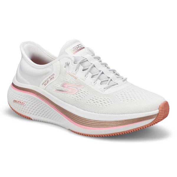 Women's  Go Run Elevate 2.0 Banyan Slip-Ins Sneaker - White/Pink
