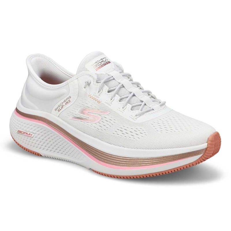 Women's  Go Run Elevate 2.0 Banyan Slip-Ins Sneaker - White/Pink