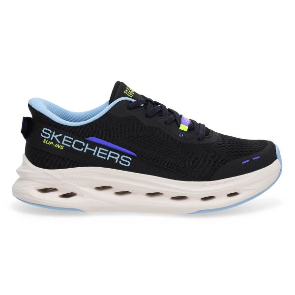Baskets de performance MAX CUSHIONING GLIDE STEP SLIP-INS, noir/bleu, femmes