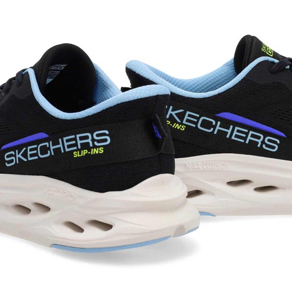 Baskets de performance MAX CUSHIONING GLIDE STEP SLIP-INS, noir/bleu, femmes