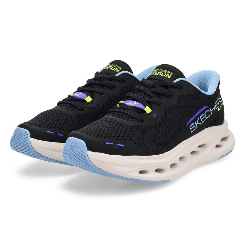 Baskets de performance MAX CUSHIONING GLIDE STEP SLIP-INS, noir/bleu, femmes