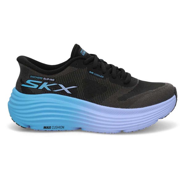 Baskets de performance à enfiler MAX CUSHIONING ENDEAVOUR SLIP-INS, noir/bleu, femmes