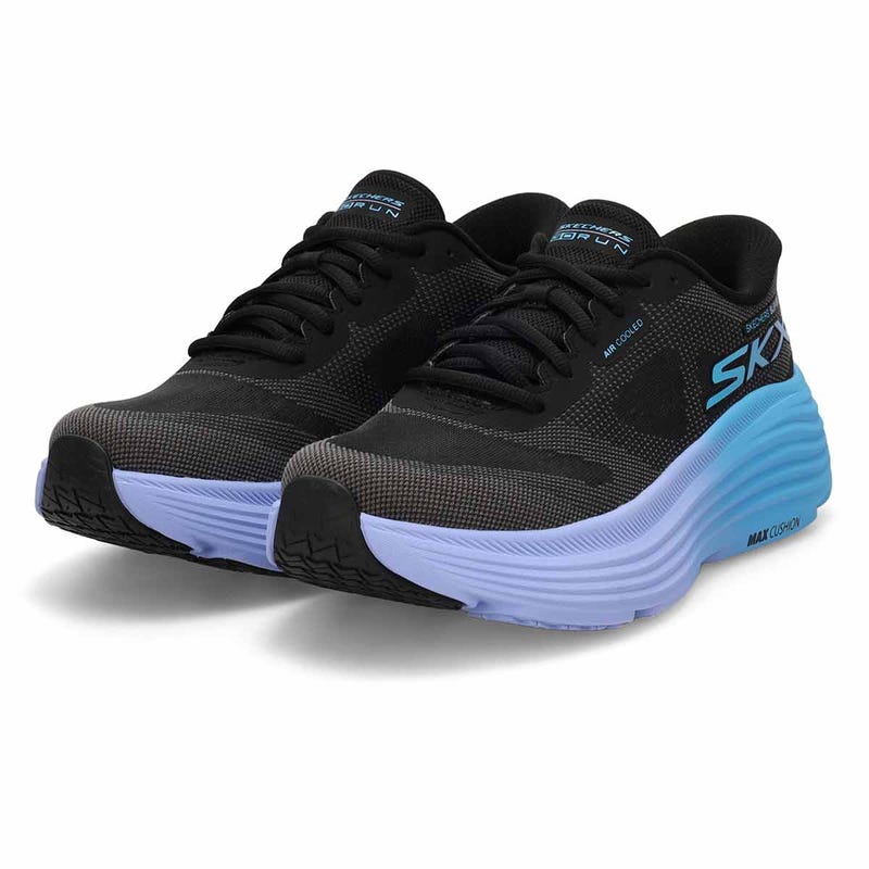 Baskets de performance à enfiler MAX CUSHIONING ENDEAVOUR SLIP-INS, noir/bleu, femmes