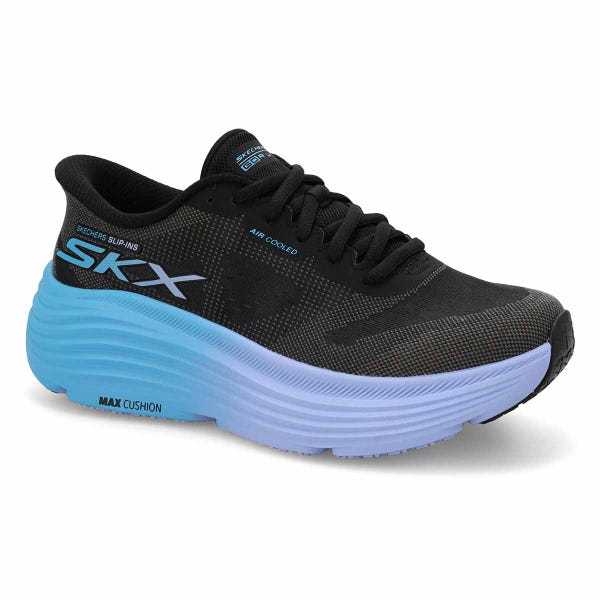 Baskets de performance à enfiler MAX CUSHIONING ENDEAVOUR SLIP-INS, noir/bleu, femmes