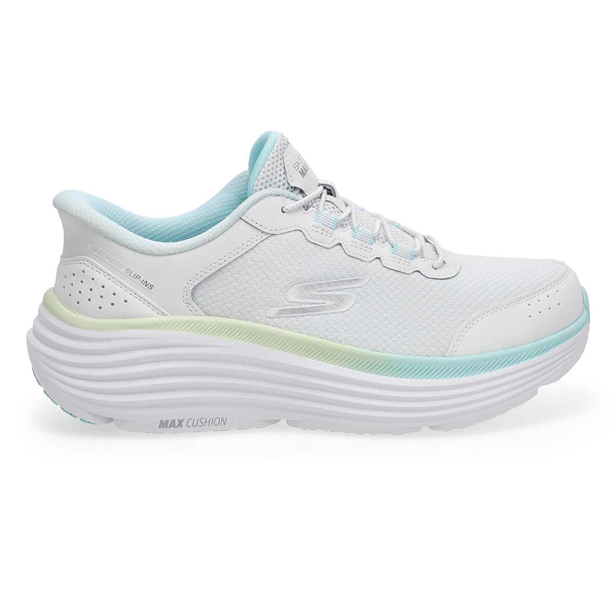 Women's Max Cushion Endeavour Cardova Slip-Ins Wide Sneaker -  White/Mint