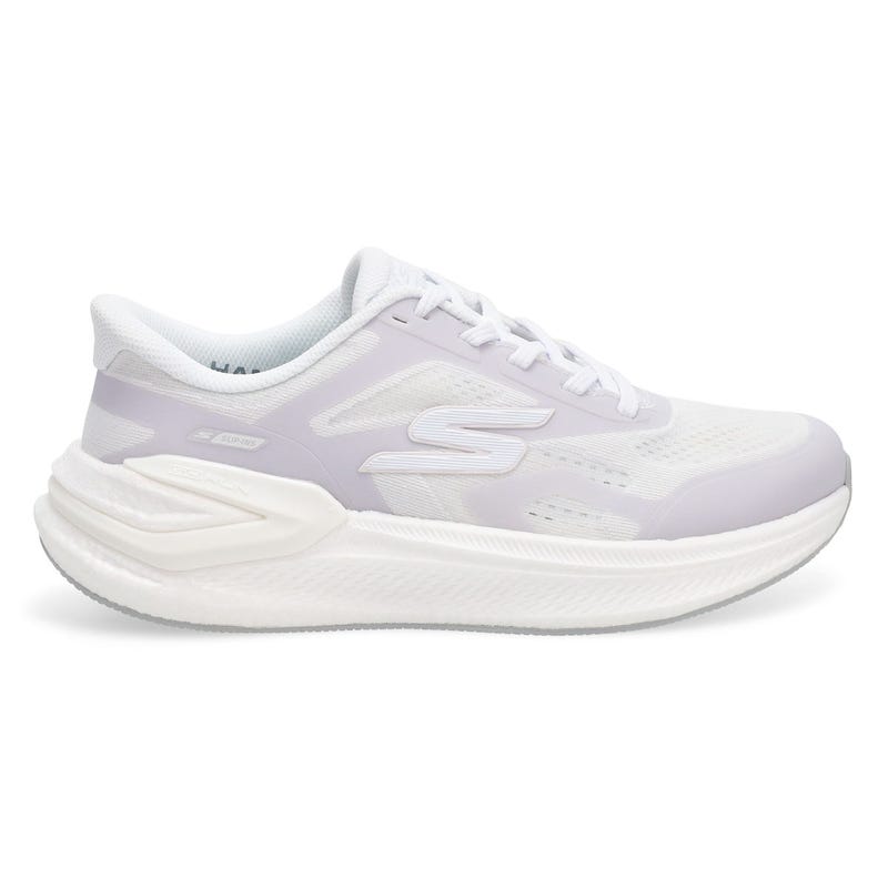 Espadrille de performance à enfiler Skechers Go Run Consistent Pro - Blanc/Gris