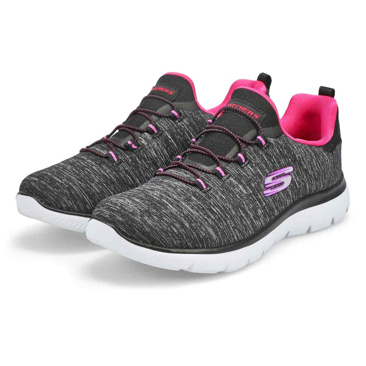 Women's Quick Getaway Sneaker - Black/Pink