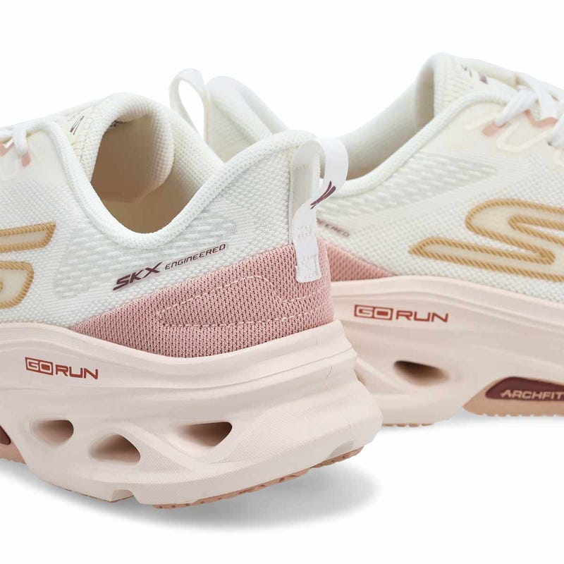 Espadrille de performance Skechers Max Cushioning Glide-Step Arch Fit pour femmes - Naturel