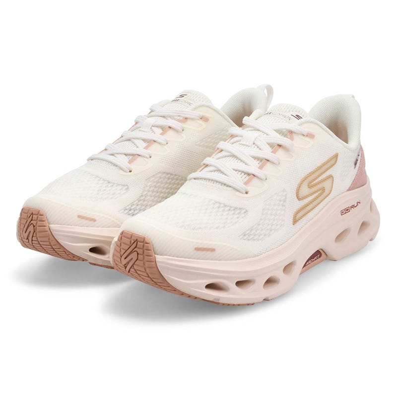 Espadrille de performance Skechers Max Cushioning Glide-Step Arch Fit pour femmes - Naturel