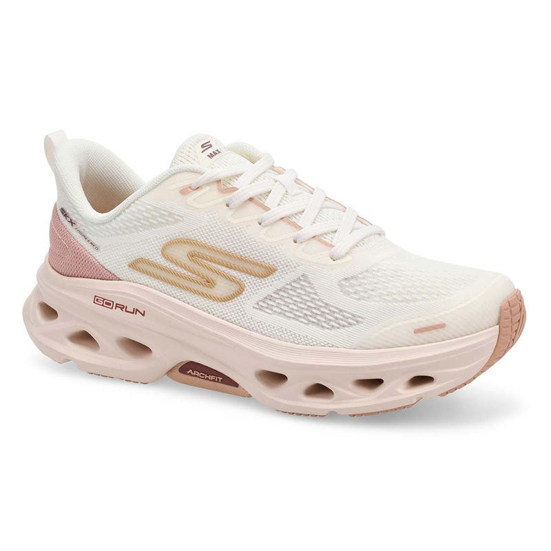 Espadrille de performance Skechers Max Cushioning Glide-Step Arch Fit pour femmes - Naturel