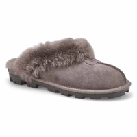 Pantoufles en peau de mouton COQUETTE, gris, femme