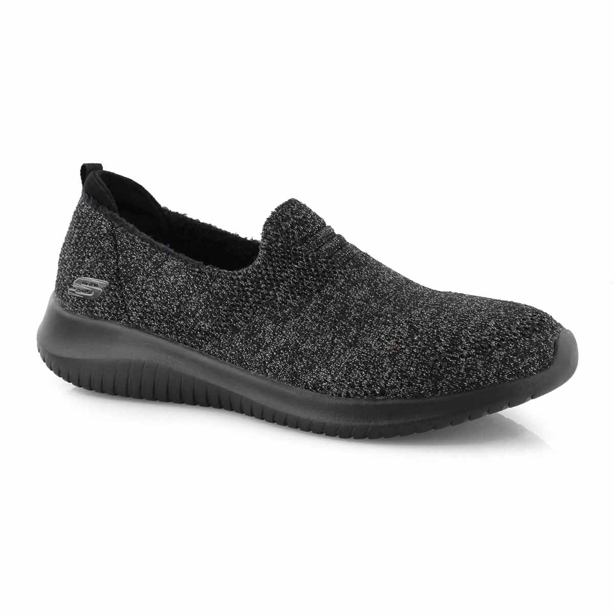 skechers ultra flex slip on black