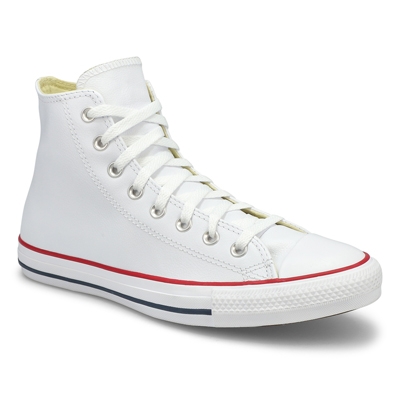 Lds Chuck Taylor All Star Leather Hi Top Sneaker - White