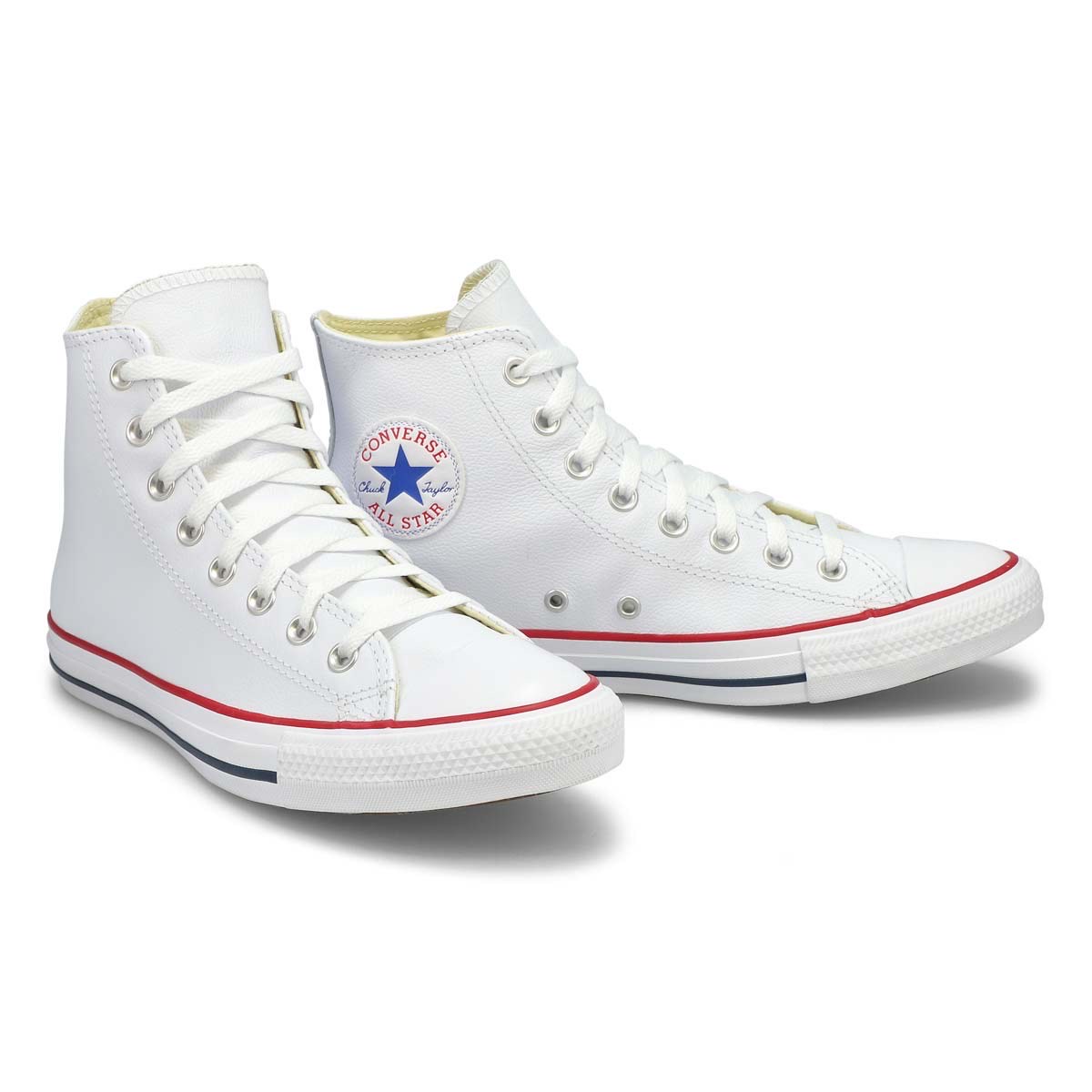 Espad. ALL STAR LEATHER HI TOP, blanc, femmes