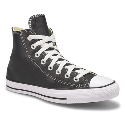 Lds Chuck Taylor All Star Leather Hi Top Sneaker - Black