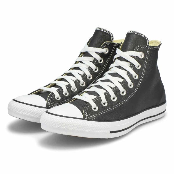 Baskets hautes en cuir CHUCK TAYLOR ALL STAR LEATHER HI TOP, noir, hommes