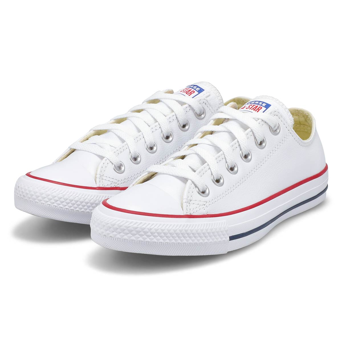 Converse white all star ox low deals leather trainers
