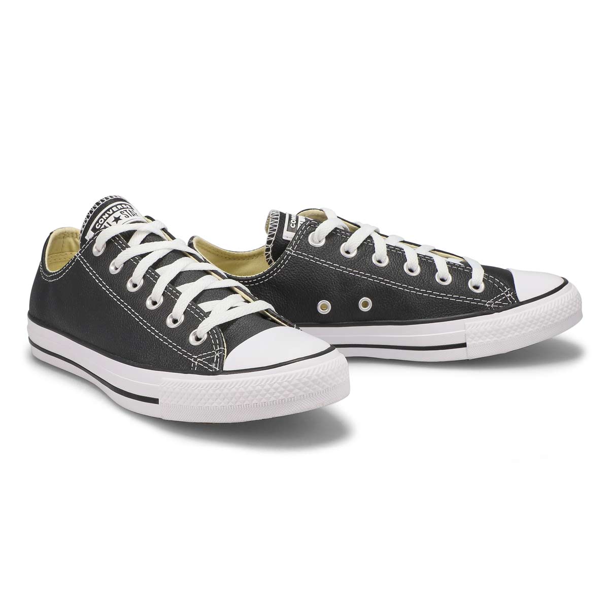 Baskets en cuir CHUCK TAYLOR ALL STAR LEATHER OX, noir, femmes