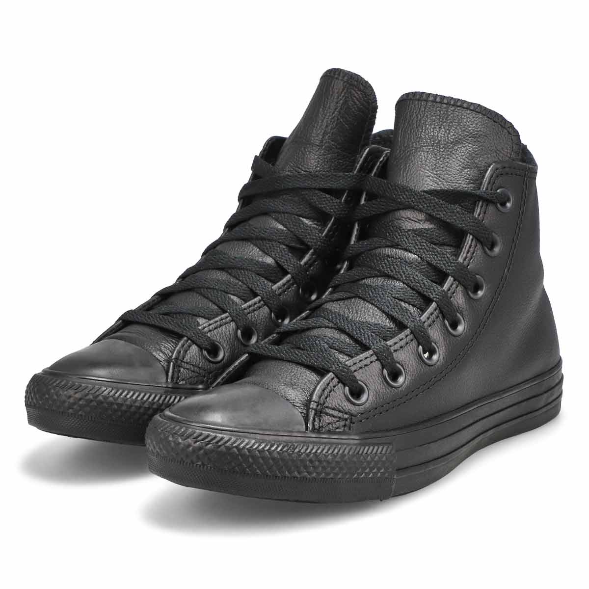 Women's Chuck Taylor All Star Leather Hi Top Sneaker - Black Mono