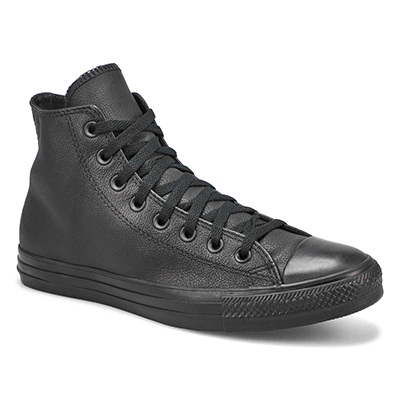 Mns CTAS Leather Hi Sneaker-Black Mono