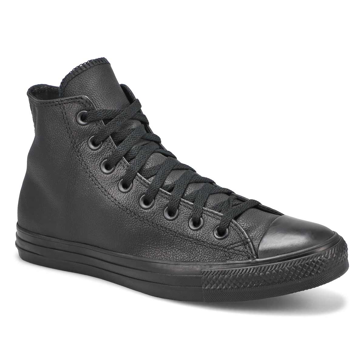 Men's Chuck Taylor All Star Leather Hi Top Sneaker - Black Mono