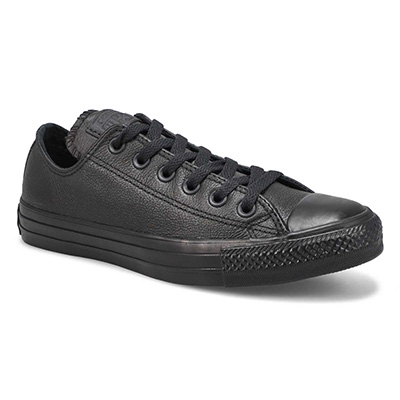 Lds Chuck Taylor All Star Leather Ox Sneaker - Black Mono
