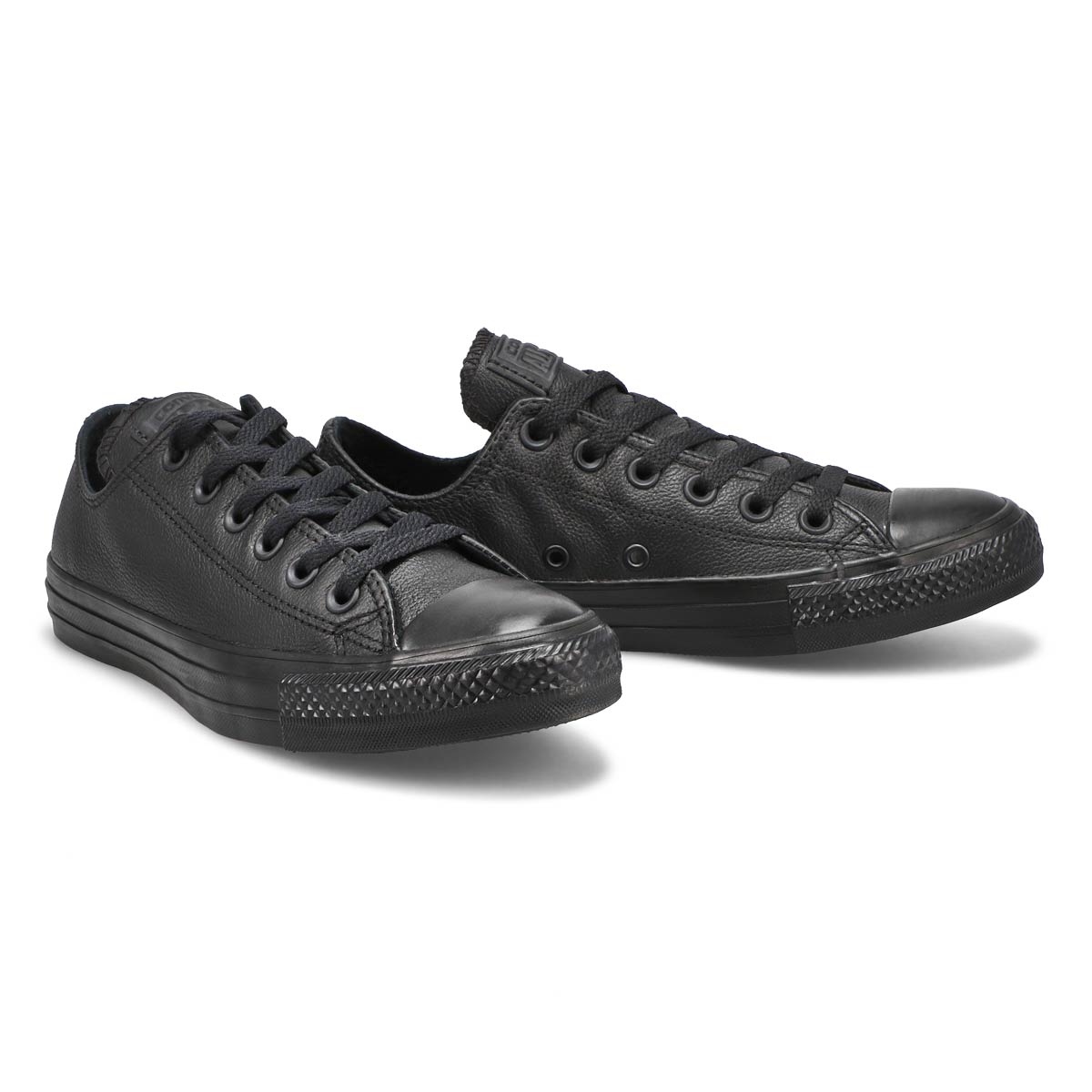 Lds Chuck Taylor All Star Leather Sneaker - Black Mono