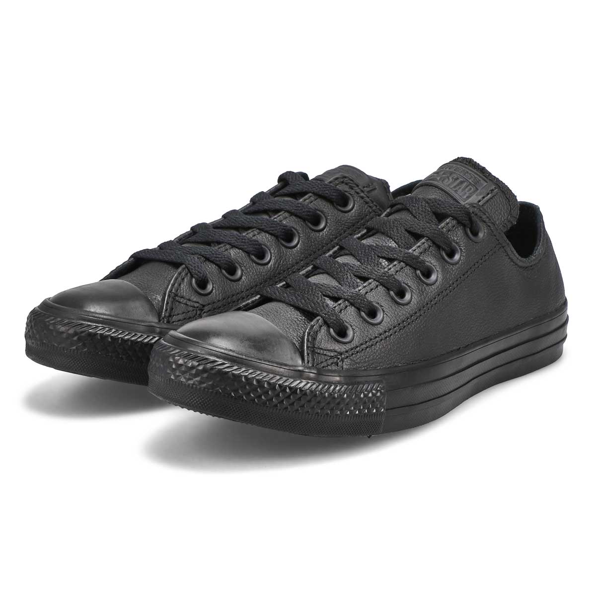 Lds Chuck Taylor All Star Leather Sneaker - Black Mono