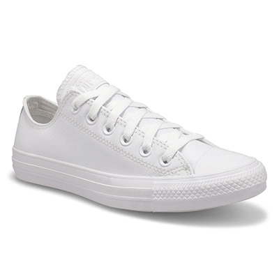 Lds Chuck Taylor All Star Leather Ox Sneaker - White Mono