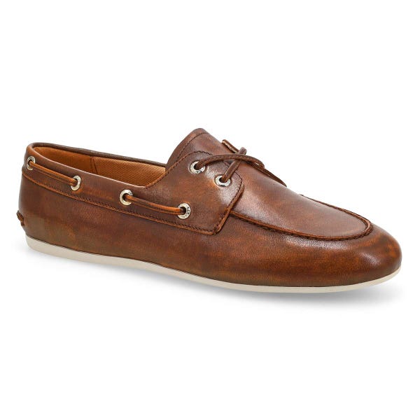 Chaussure bateau en cuir SLIMBOAT DISTRESSED, havane, femmes