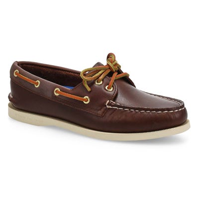 Lds Authentic Original 2-eye Leather Boat Shoe- Brown